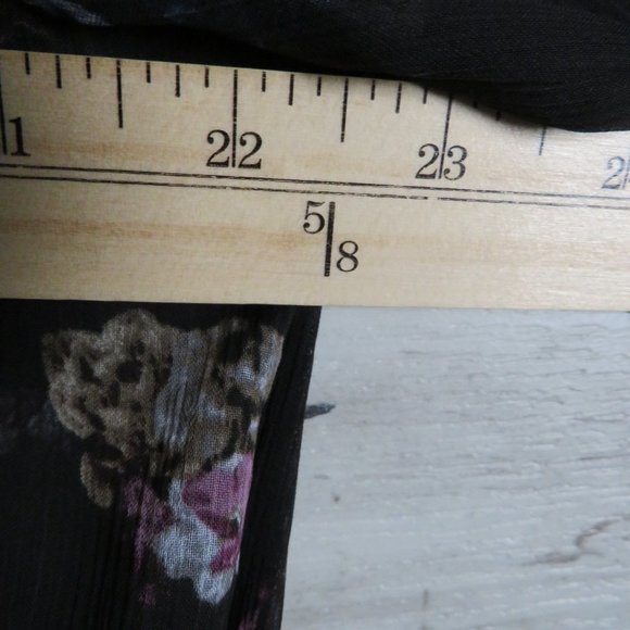 Simply Vera*Women's Long Sleeve Button Down Abstract Cardigan Sheer Blouse Large - Picture 8 of 10